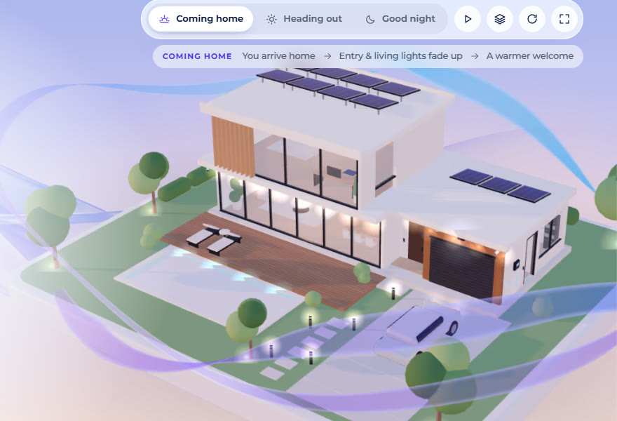 The smart-now 3D house on desktop